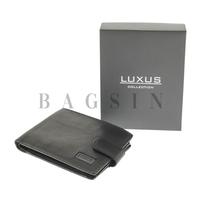 Δερμάτινο Πορτοφόλι Μεγάλο Με Κρυφή Θήκη Χρημάτων Luxus 27-53 RFID Μαύρο