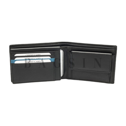 Δερμάτινο Πορτοφόλι Μεγάλο Luxus 8334 RFID Μαύρο-Γαλάζιο