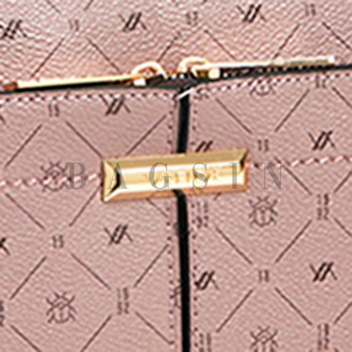 Τσάντα Ώμου-Χιαστί Με Λογότυπο Verde 16-6133 Dusty Pink-Μπορντό