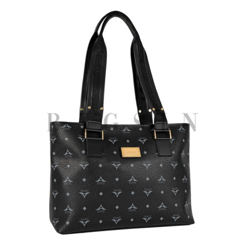 Τσάντα Ώμου Shopper Τριθέσια La Tour Eiffel Monogram 36-10490-5S Μαύρη