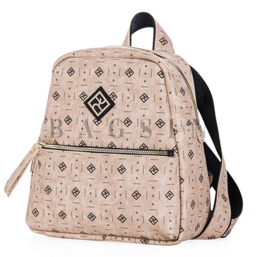 Σακίδιο Πλάτης Με Λογότυπο Pierro Backpack 90569PM Taupe